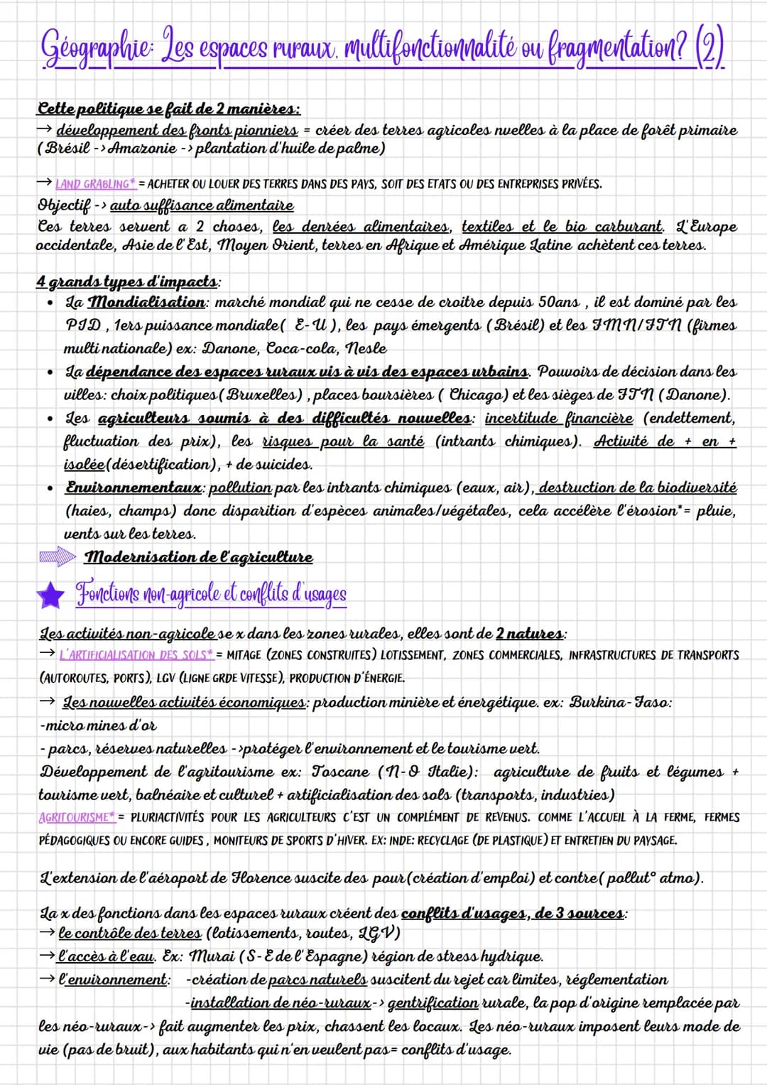 Géographie: Les espaces ruraux. multifonctionnalité ou fragmentation? (1)
ESPACE RURAL* = LA CAMPAGNE, IL SE DÉFINIT PAR: -LE PAYSAGE
Aujour