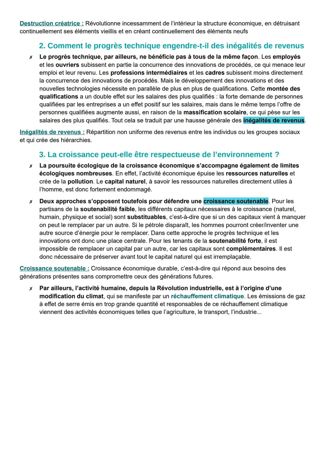Sciences, Économies et Sociales
Économie Quels sont les sources et les défis de
x
la croissance économique ?
A - Les origines de la croissan