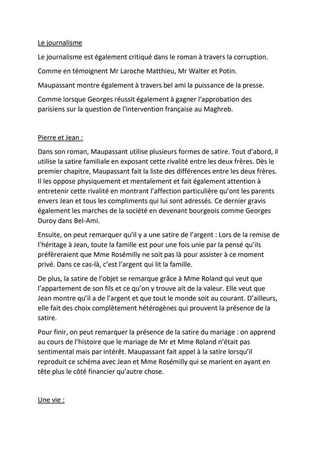 Exposé La Satire sociale chez Maupassant.
1. Introduction
a. milieu de Maupassant + petite biographie
b. modes de vie
2. La satire sociale
a