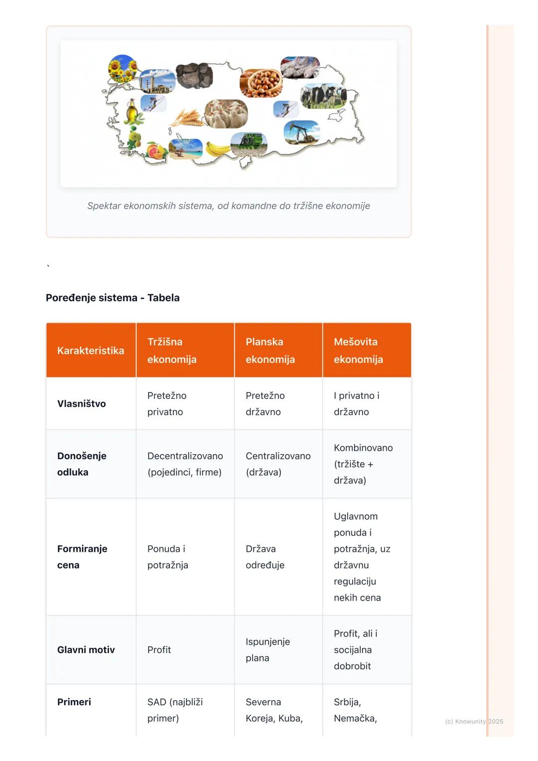 # Ekonomski sistemi

Uvod u ekonomske sisteme

Svako društvo mora da odgovori na tri osnovna ekonomska pitanja:

1. ŠTA proizvoditi? (Koje r