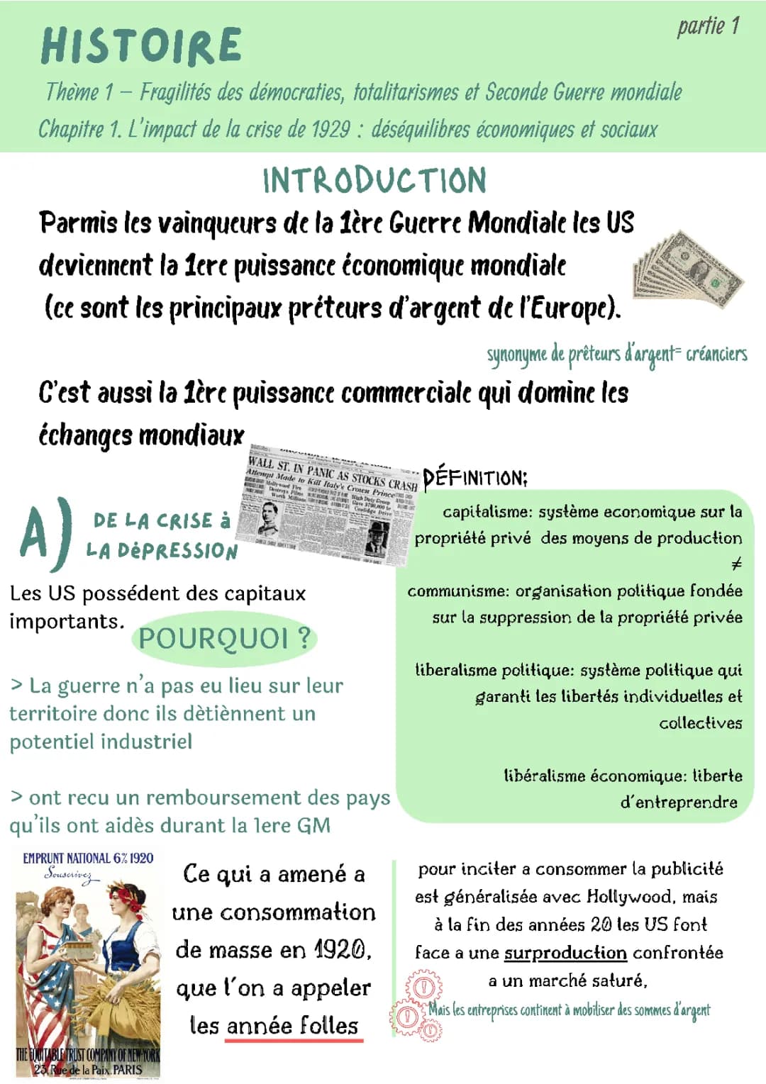 Histoire Tle: Thèmel: Fragilités desdémocraties,totalitarismes,SecondeGuerre mondiale