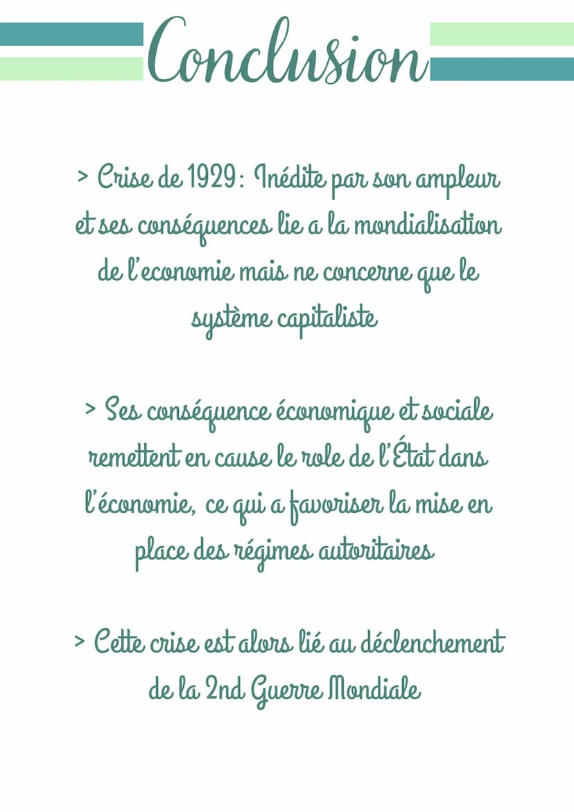 HISTOIRE
Theme 1 - Fragilités des démocraties, totalitarismes et Seconde Guerre mondiale
Chapitre 1. L'impact de la crise de 1929 : déséquil