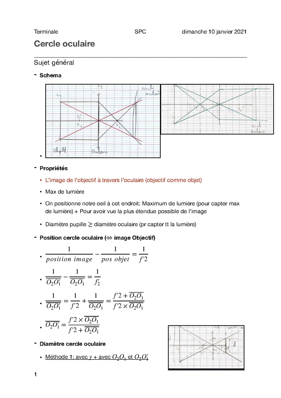 Cours 2 - Cercle oculaire