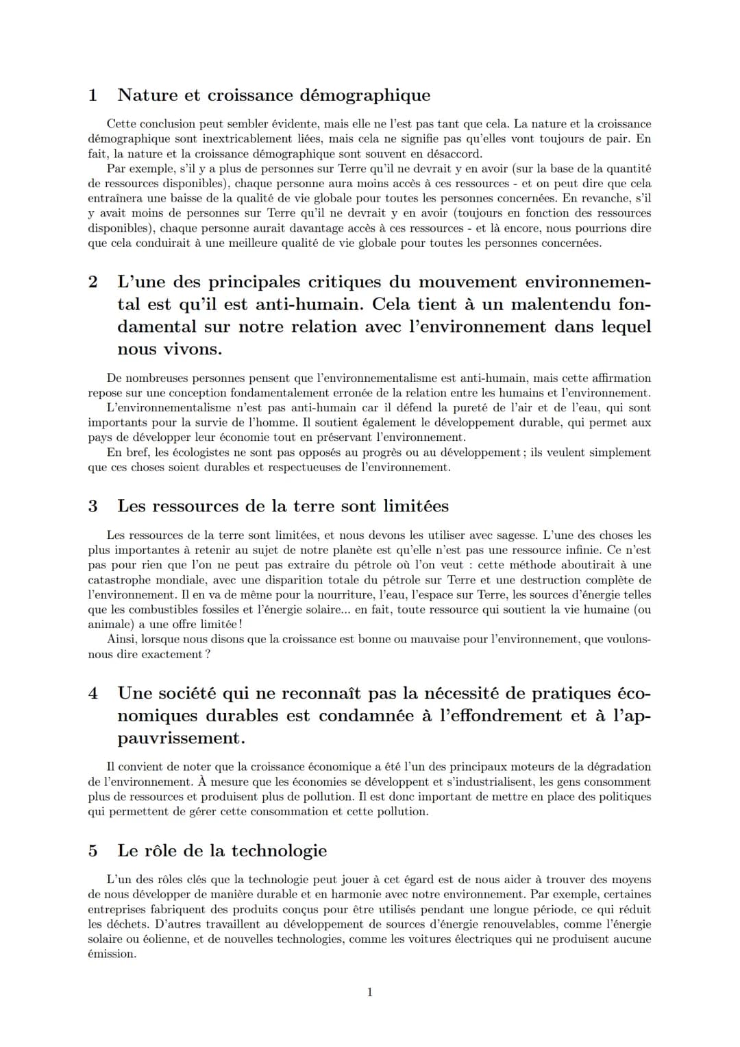 LYCEE GENERAL ET TECHNOLOGIQUE LA BRUYERE
Peut-on concilier croissance économique et
préservation de l'environnement ?
AFFICHARD-PIERRI Gaët