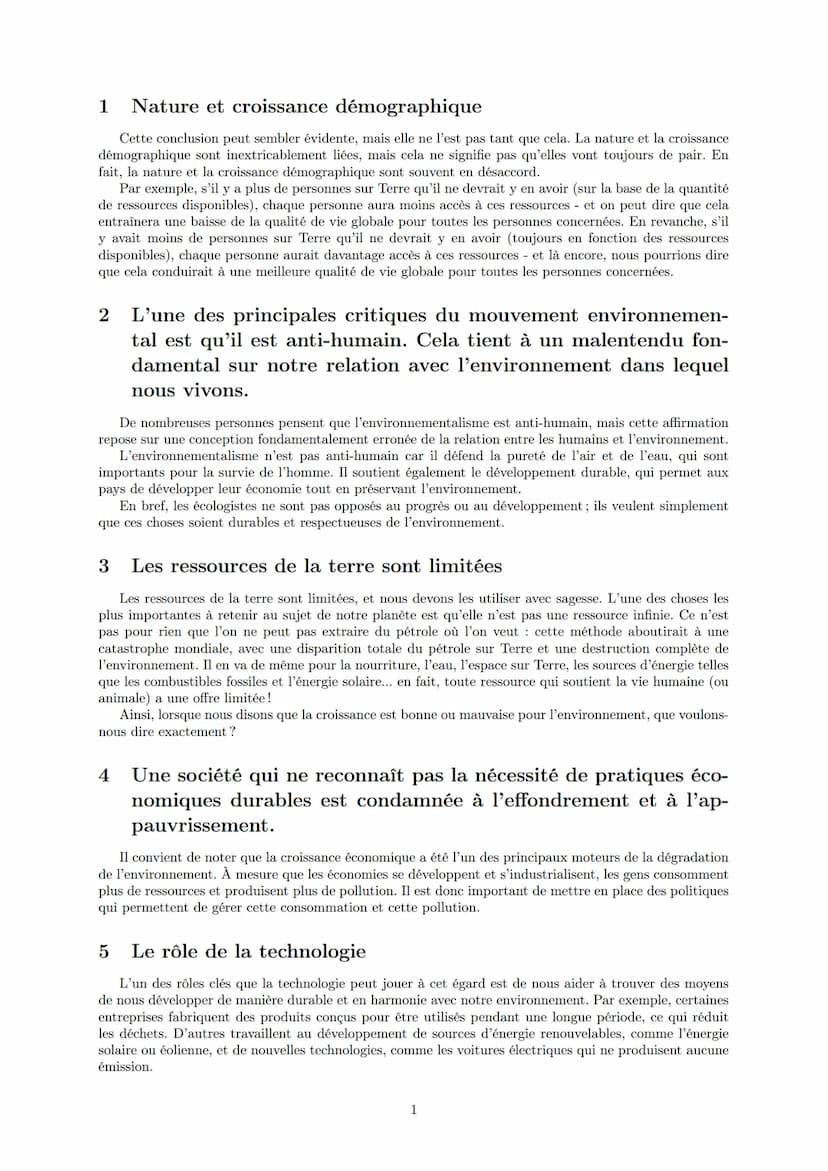 LYCEE GENERAL ET TECHNOLOGIQUE LA BRUYERE
Peut-on concilier croissance économique et
préservation de l'environnement ?
AFFICHARD-PIERRI Gaët