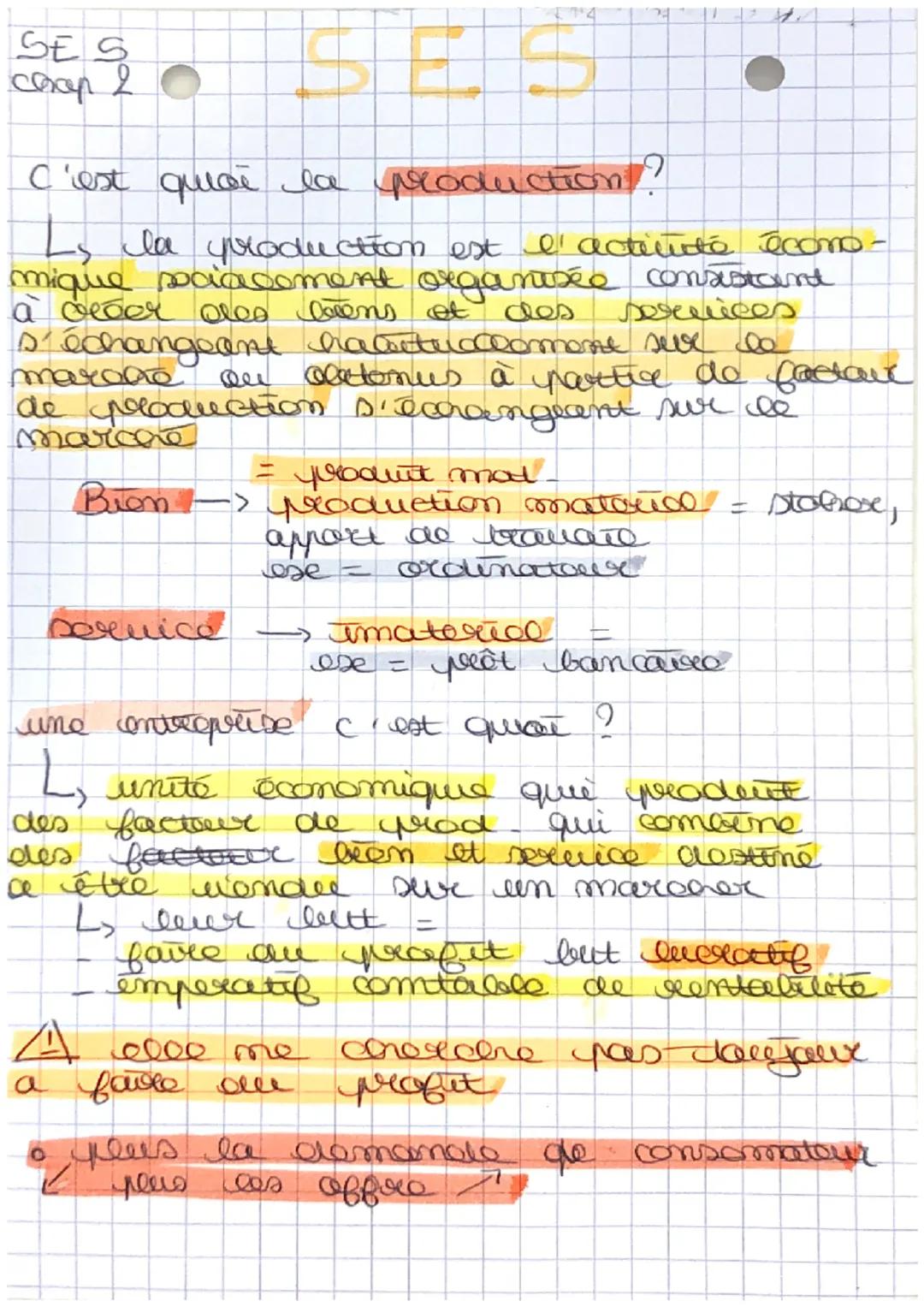 SE S
свар 2
C'est quoi la production?
Is la production est l'activité écono-
mique sociacement organisée consistant
à dever des biens ot des