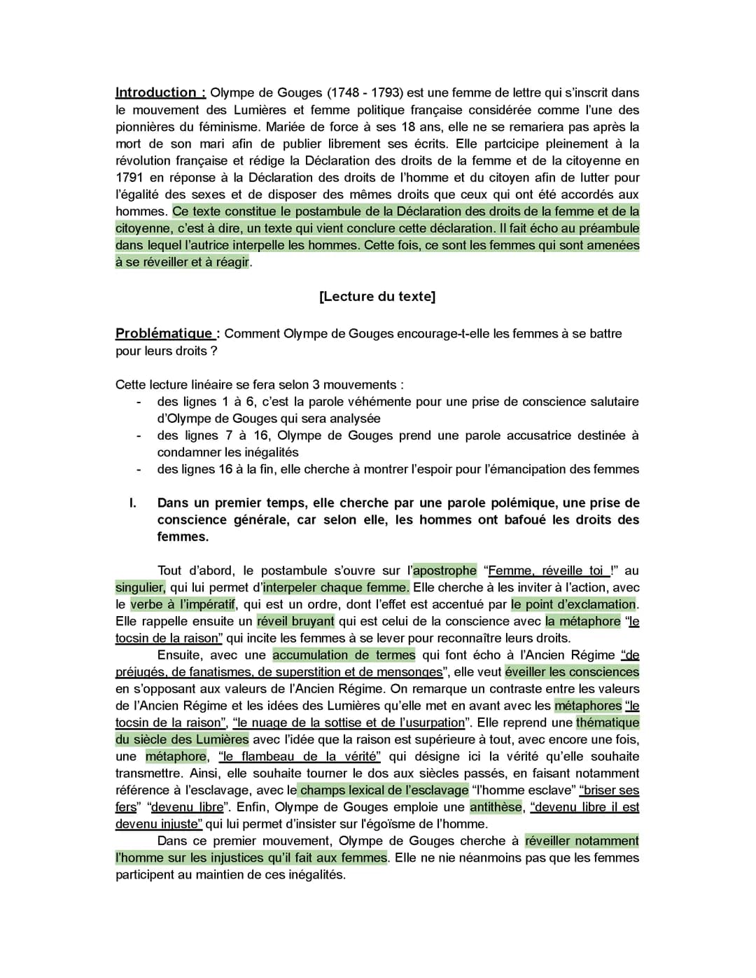 Lecture linéaire, DDHC, postambule
