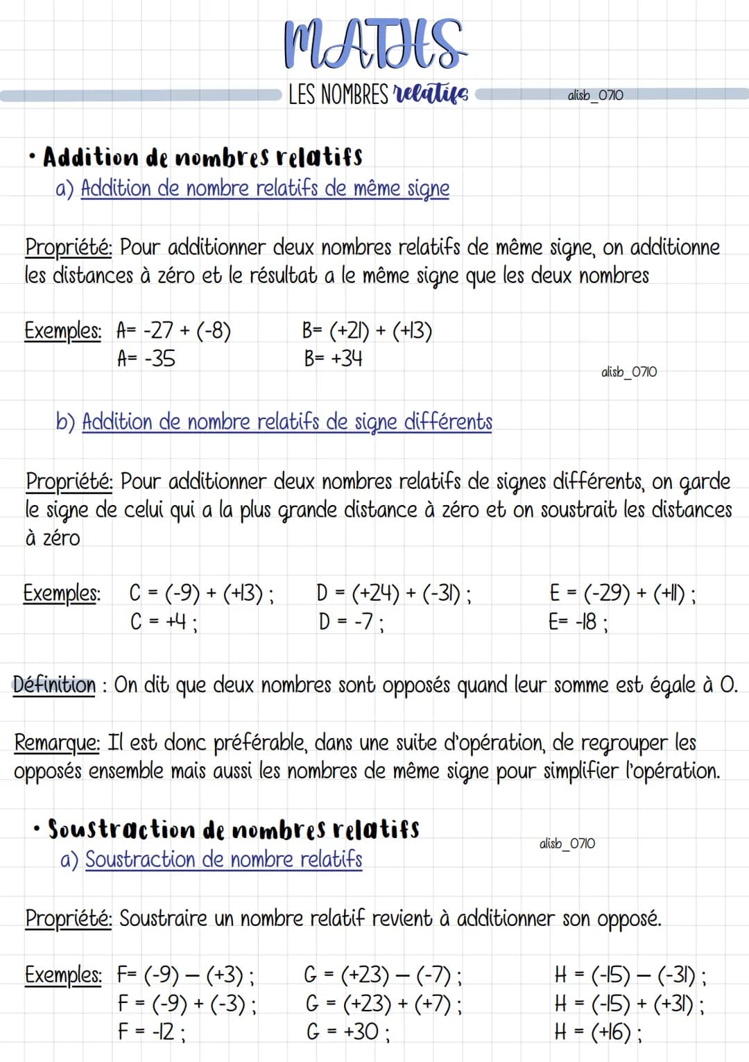 
<h2 id="additiondenombrerelatifsdemmesigne">Addition de nombre relatifs de même signe</h2>
<p>Dans les nombres relatifs, pour additionner d