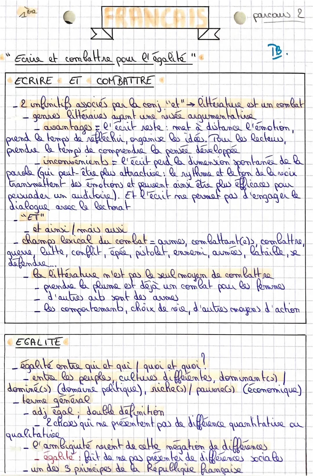 zere
10
ET
✓
Ecrire et combattre
ECRIRE
22 infinitifs associés par la
conj
"et" » littérature est un combat
gennes fittéraires ayant une nev