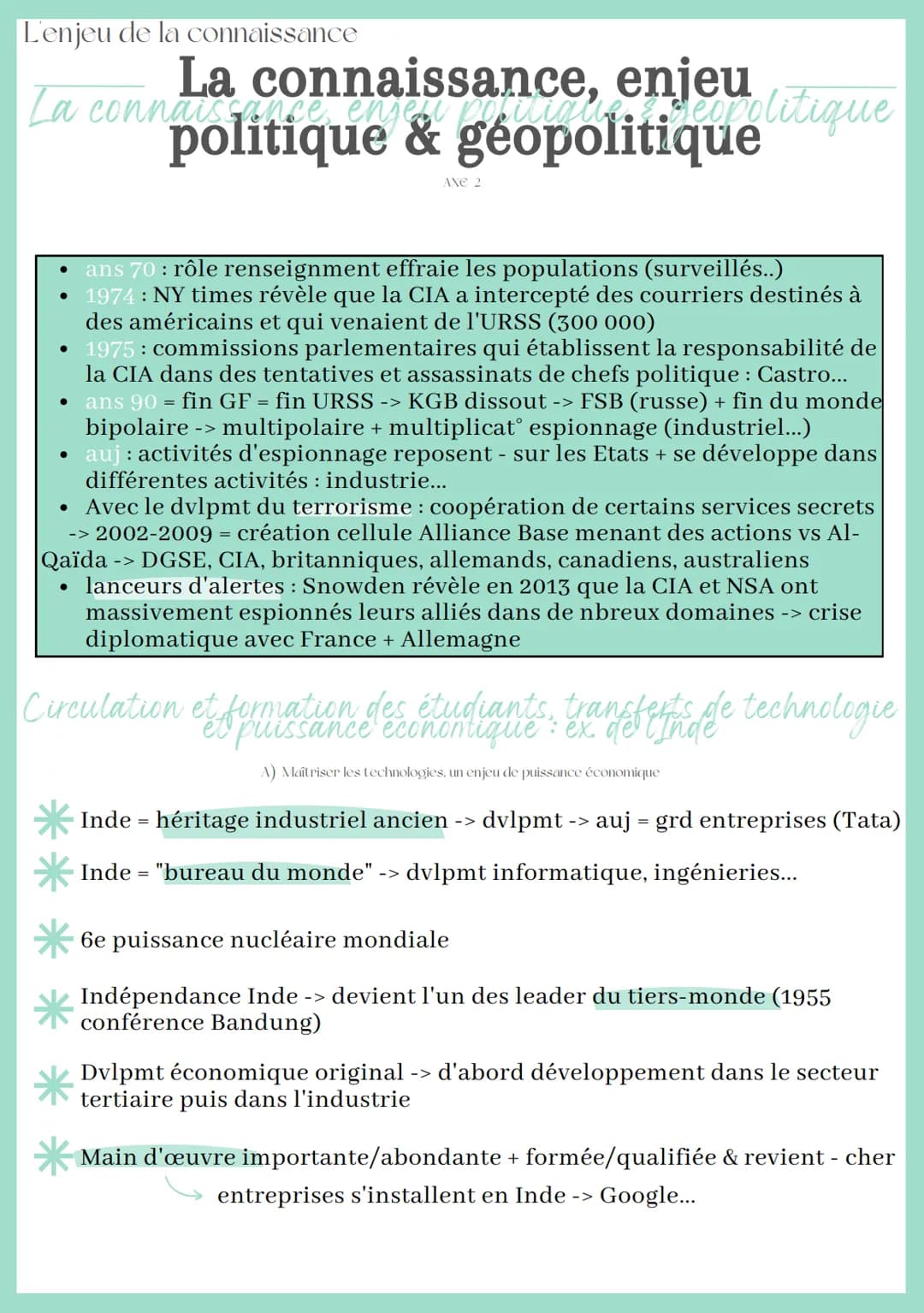 L'enjeu de la connaissance
La connaissance, enjeu
La connaissance ensen popitialiseopolitique
politique & géopolitique
AXE 2
accès à la conn