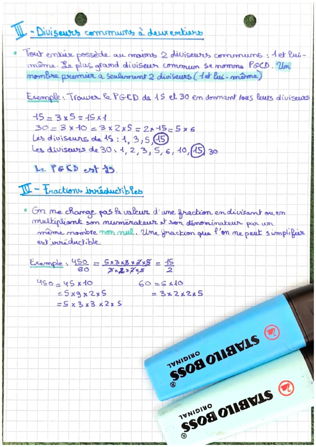 m
r
F
ob premiers et
fractions irriducibles /
I-Diviseurs et multiples:
·
• 6m considera A, B, D et q des nombres entiers avec 8 mon mul.
AB