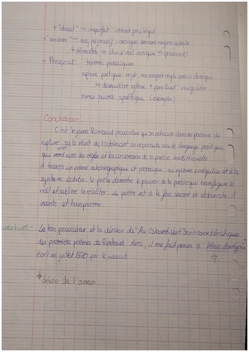 10
Au Cabaret-Vert (cinq heures du soir)
Depuis huit jours, j'avais déchiré mes bottines
Aux cailloux des chemins. J'entrais à Charleroi.
- 