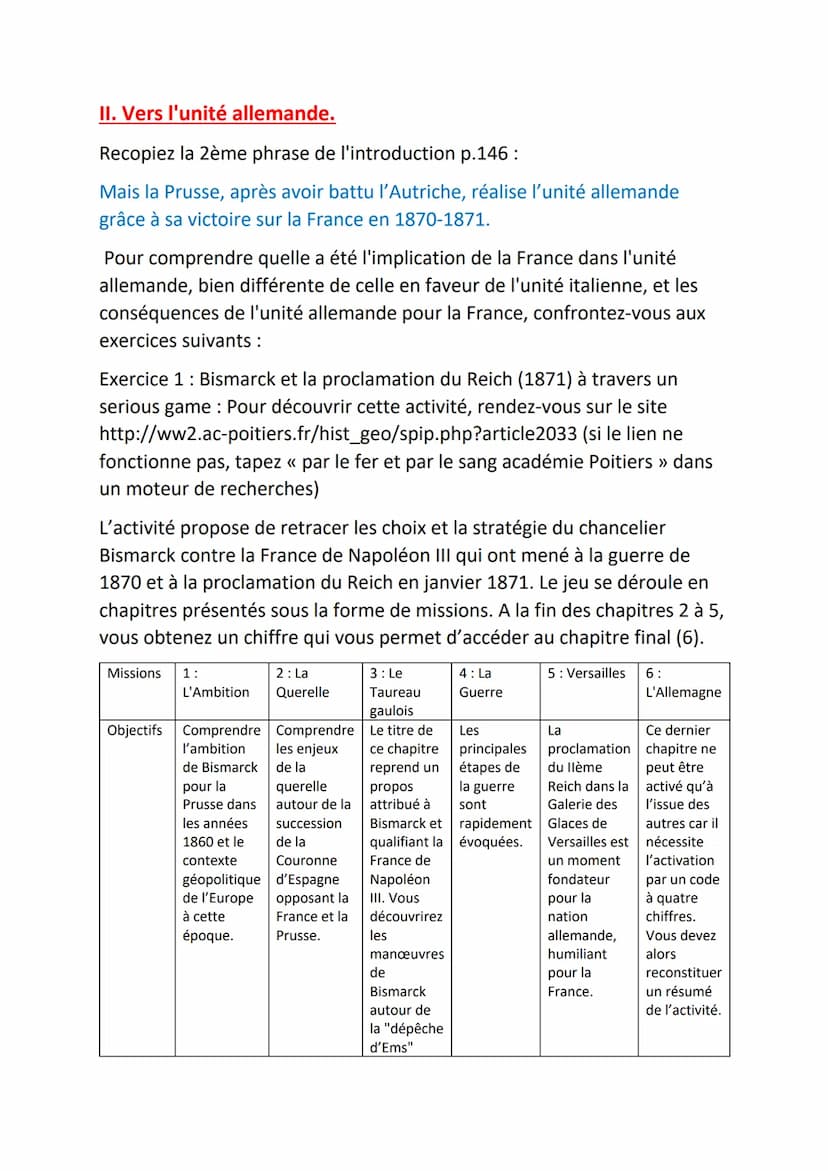Chap H5 : La France et la construction de nouveaux États par la guerre
et la diplomatie.
Introduction : A vous de rédiger votre propre intro