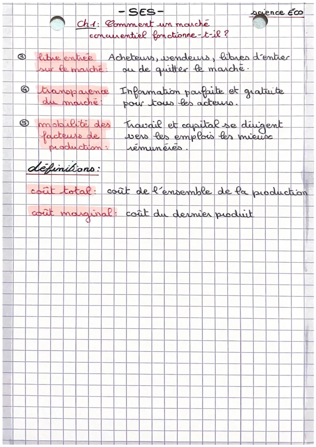 -SES-
Ch 1: Comment un marché
concurentiel fonctionne-t-il?
définitions:
marche: Lieux fictif
saenco Eco.
ou réel où se rencontrent.
l'offre