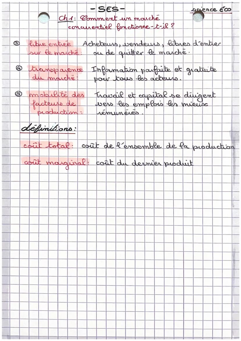 -SES-
Ch 1: Comment un marché
concurentiel fonctionne-t-il?
définitions:
marche: Lieux fictif
saenco Eco.
ou réel où se rencontrent.
l'offre