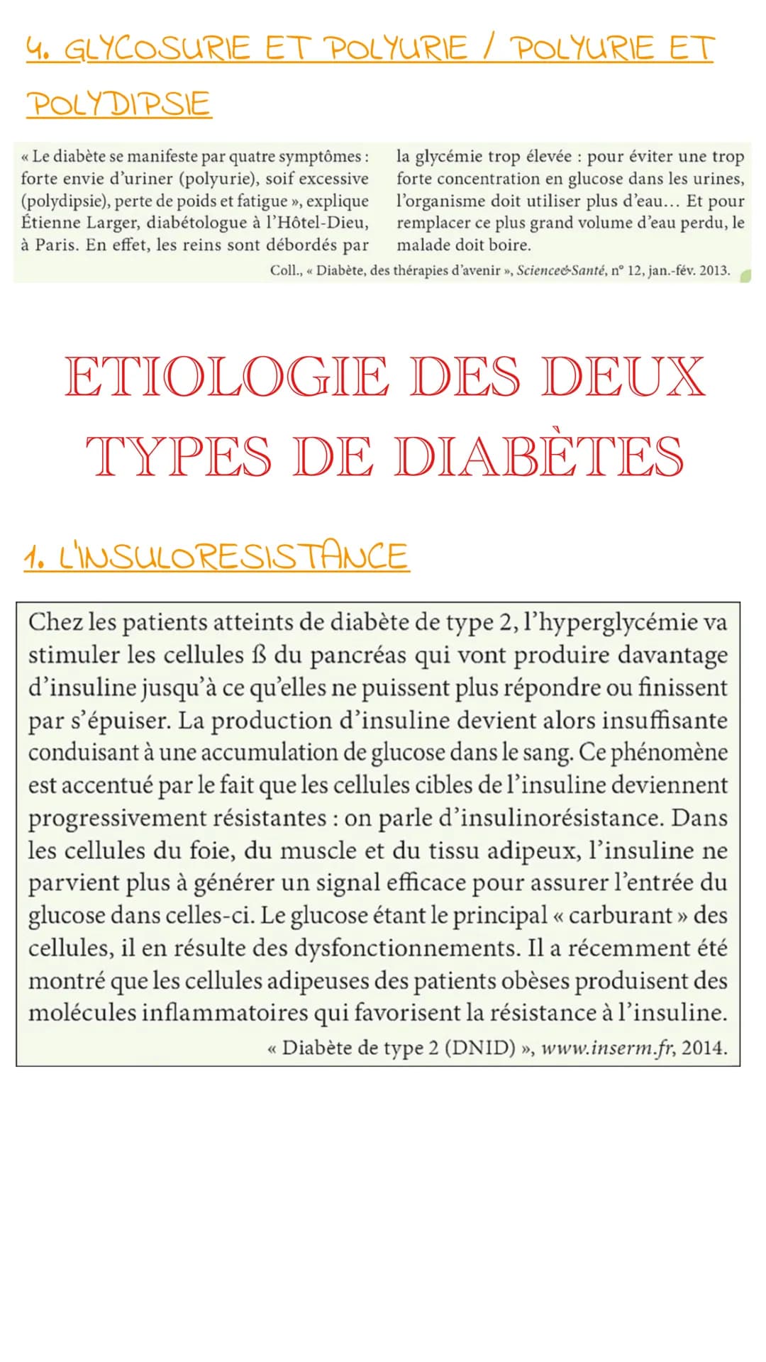 NOTEBOOK DIAGNOSTIQUER UN
DIABÈTE
un affaiblissement des mécanismes de régulation
du milieu intérieur peut être à l'origine de
pathologies. 