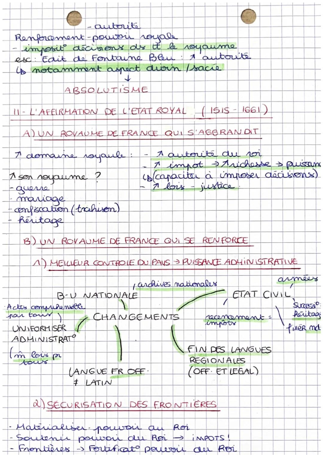 A

TC

L'AFFIRMATION DE L'ETAT DANS LE ROYAUME DE FRANCE

Problématique: Dis quelles mesures I Etat
parvent à s' affirmer au XVIe et XVII?

