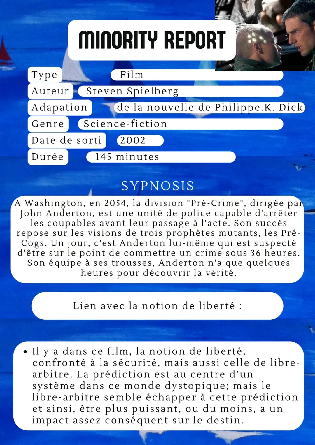 LA LIBERTÉ
DIFFÉRENTES LIBERTÉS
Liberté d'autonomie :
Quand on est soumise à
des règles, non pas
imposées par les autres,
mais par nous-même