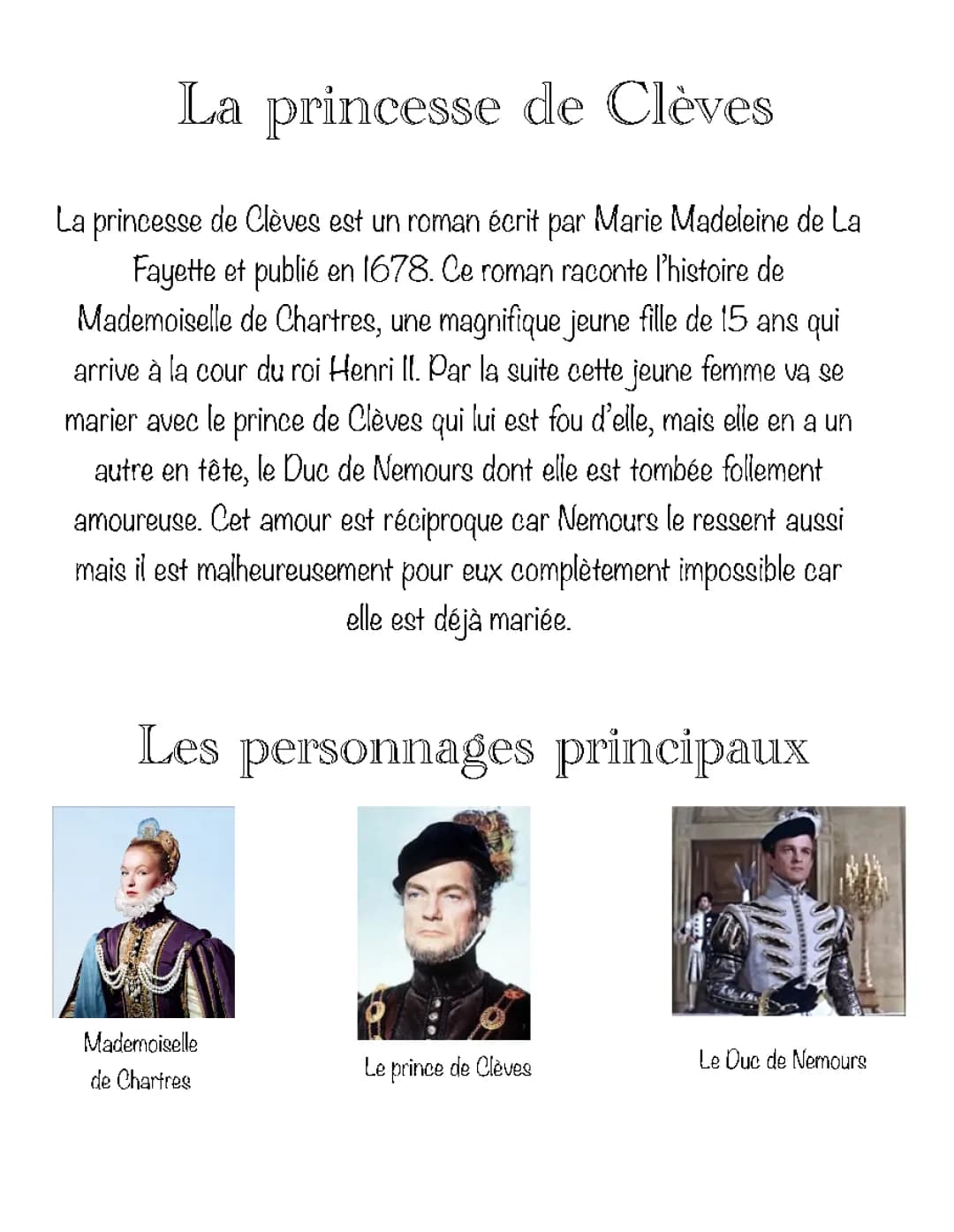 carnet du lecteur la princesse de clèves 
