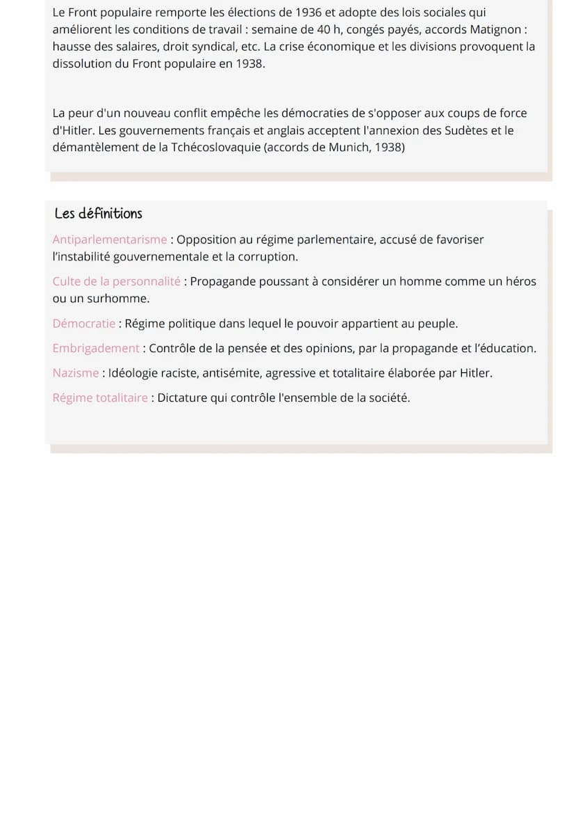 Histoire
L'EUROPE DE L'ENTRE DEUX GEURRE (1918-1939)
La mise en place des régimes totalitaires
La crise économique mondiale et l'arrivée au 