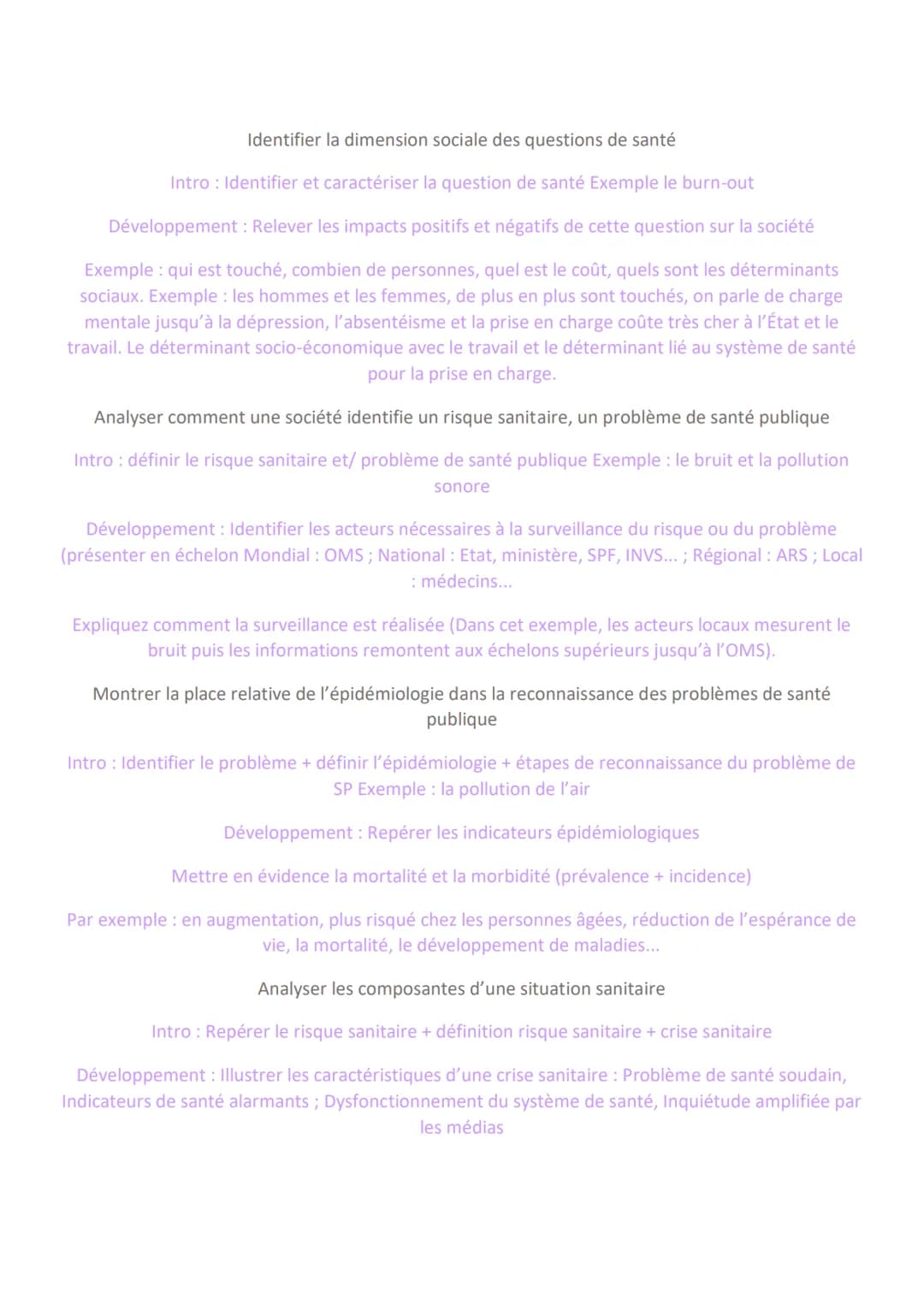 Séquence 5 : L'émergence d'un problème de santé
Un risque sanitaire : C'est la probabilité de survenue d'un évènement
indésirable suite à l'
