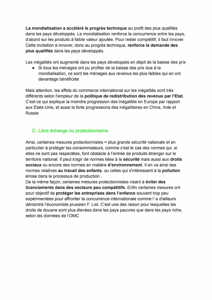 Quels sont les fondements du commerce international et de
l'internationalisation de la production ?
I.
Quels sont les déterminants des échan