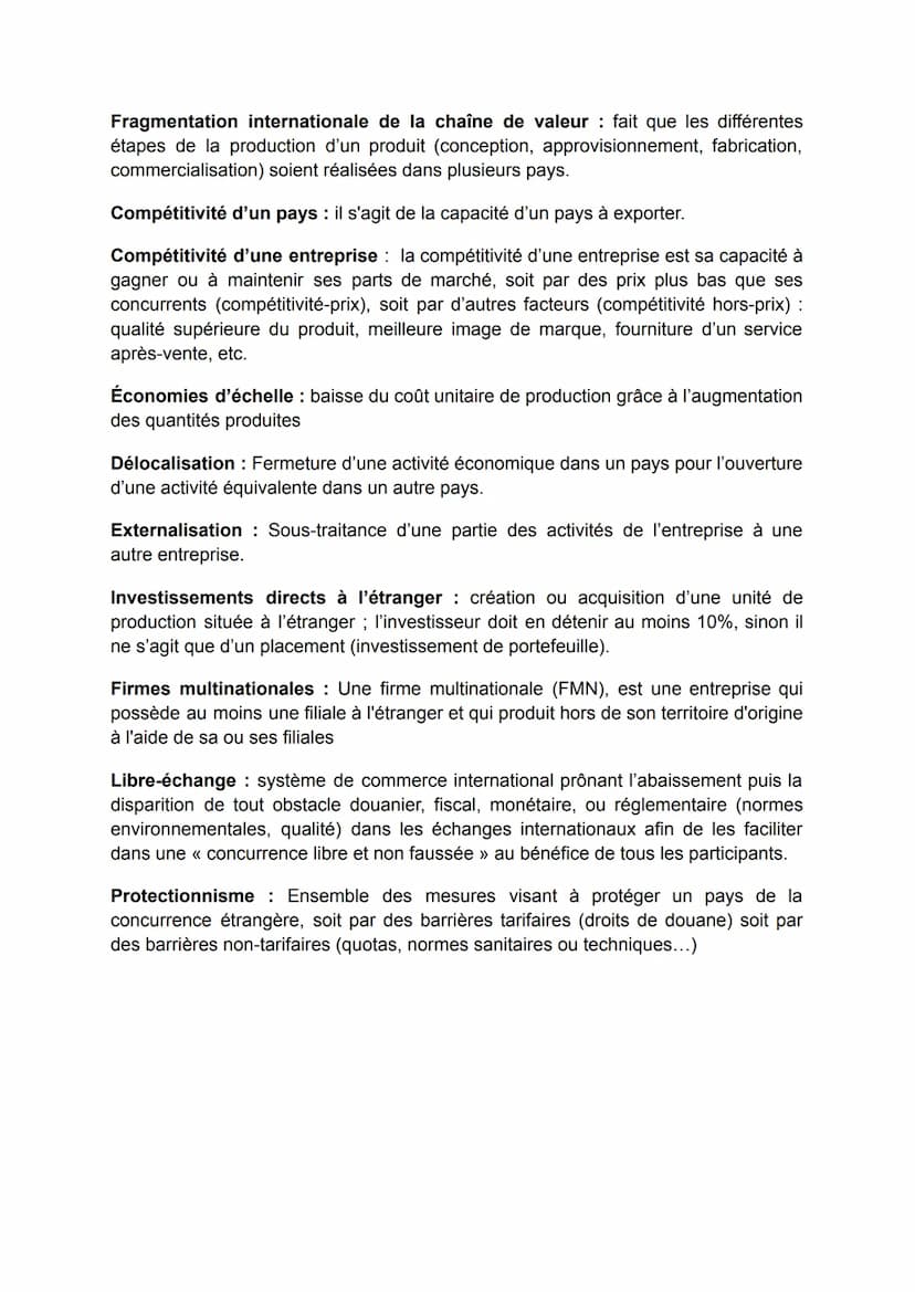 Quels sont les fondements du commerce international et de
l'internationalisation de la production ?
I.
Quels sont les déterminants des échan