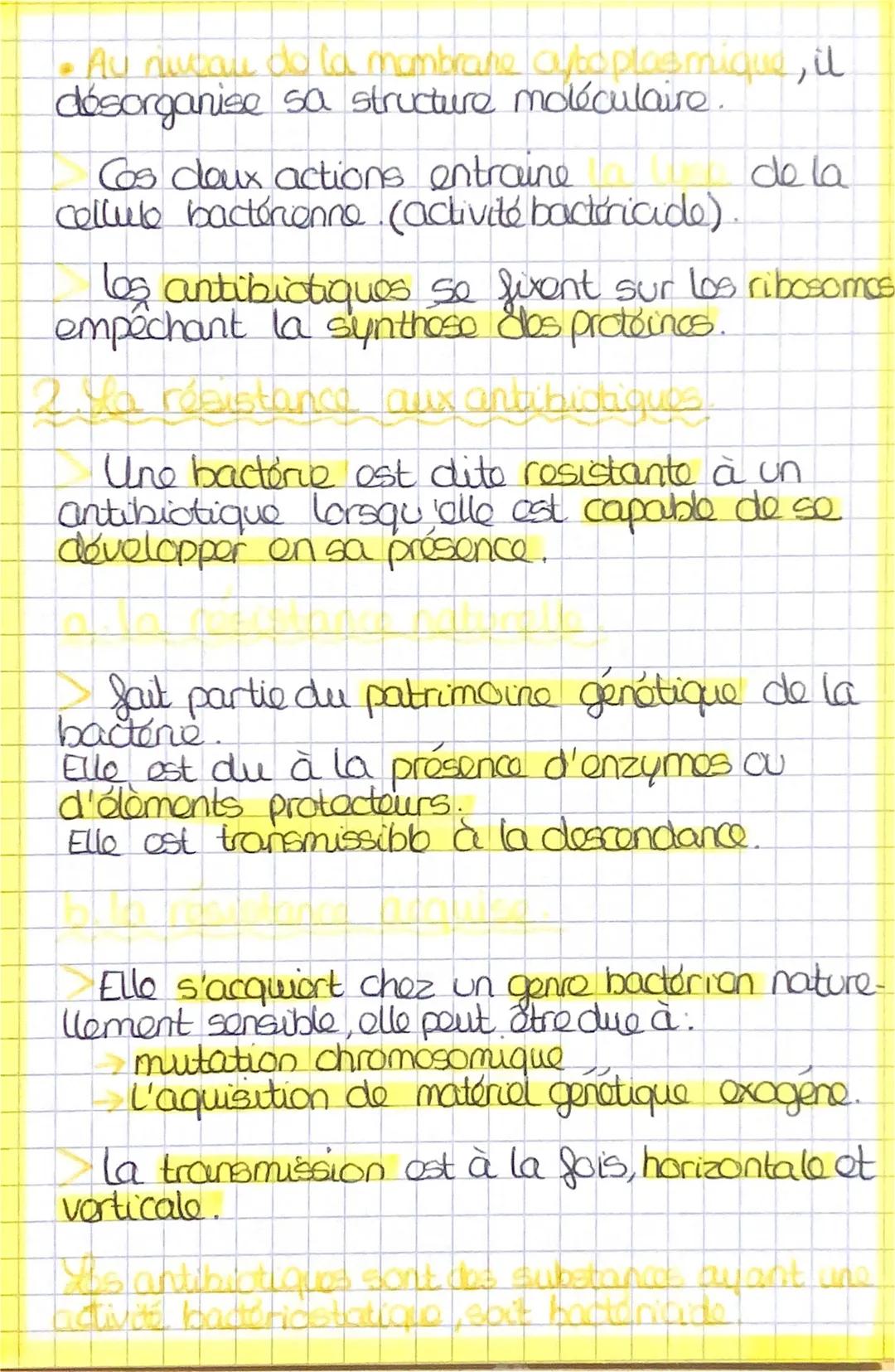 Hors d'une infection bactérienne, los antibiotiques
sont administres afin de détruire los bacterias.
Cependant l'utilisation massive do cos 