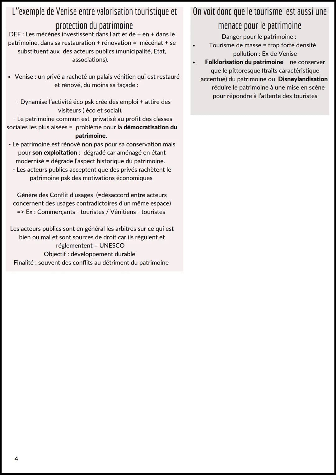 fiches révision
Identifier, valoriser et protéger le patrimoine
Quels sont les enjeux du patrimoine aujourd'hui ?
Chapitre introductif: La c