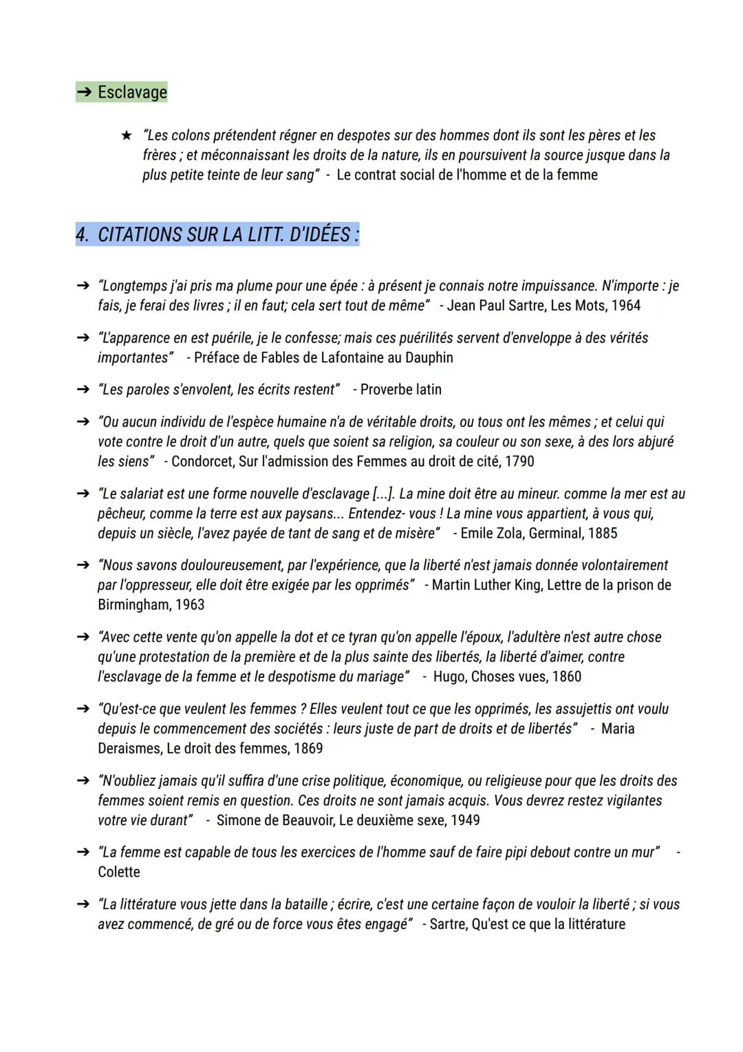 Complément de cours sur la DDFC et la litt. d'idées
1. STRUCTURE DE L'OEUVRE
→ "A la Reine" >>> dédicace, plaidoyer : discours qui défend un