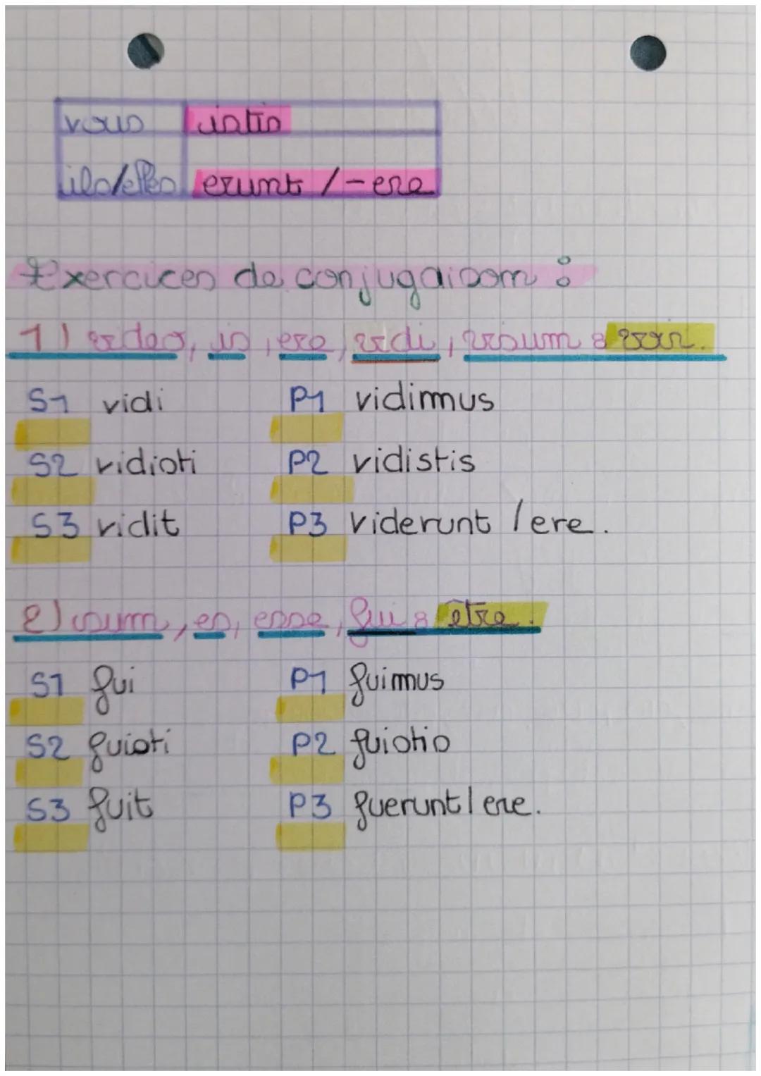 # latin

L'indicang parfait

4) ison emploi

Le parfait est un tempo du passé qui indique
que l'action est achevée. On le traduit par
passé 