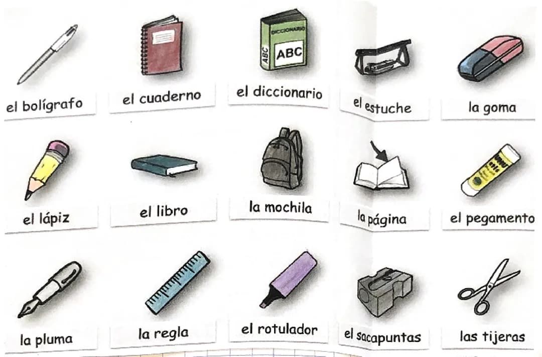 El material scolar 