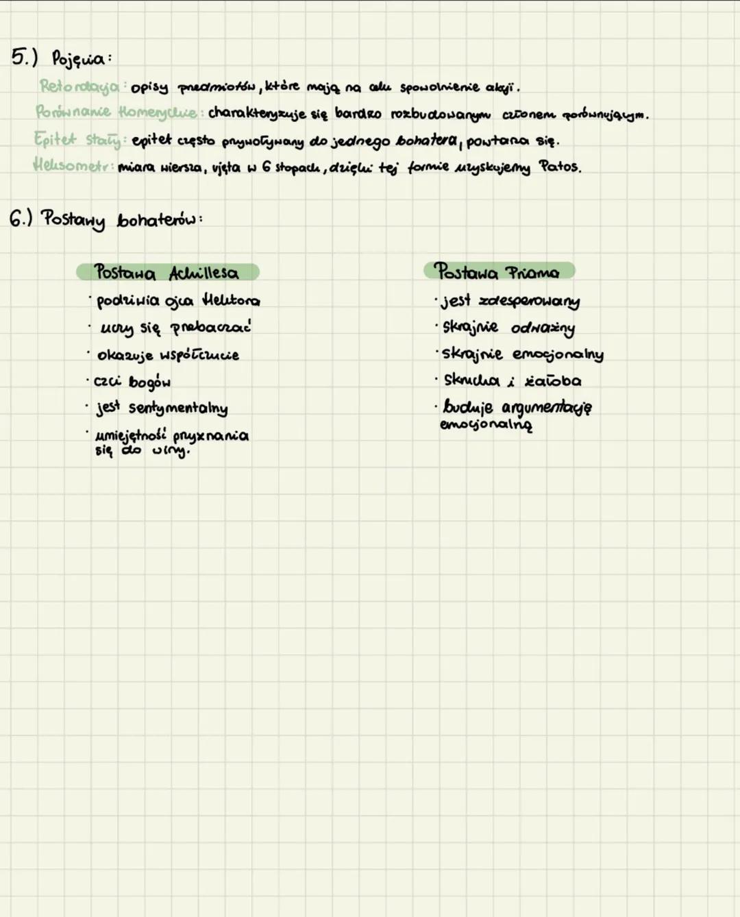 liada
Homera
1.) Illiada" jest eposem bohaterslum, obszemy, wierszowany utwór epichi. Narrator stara się zachować
bezstronnosi. Ukazuje wyda