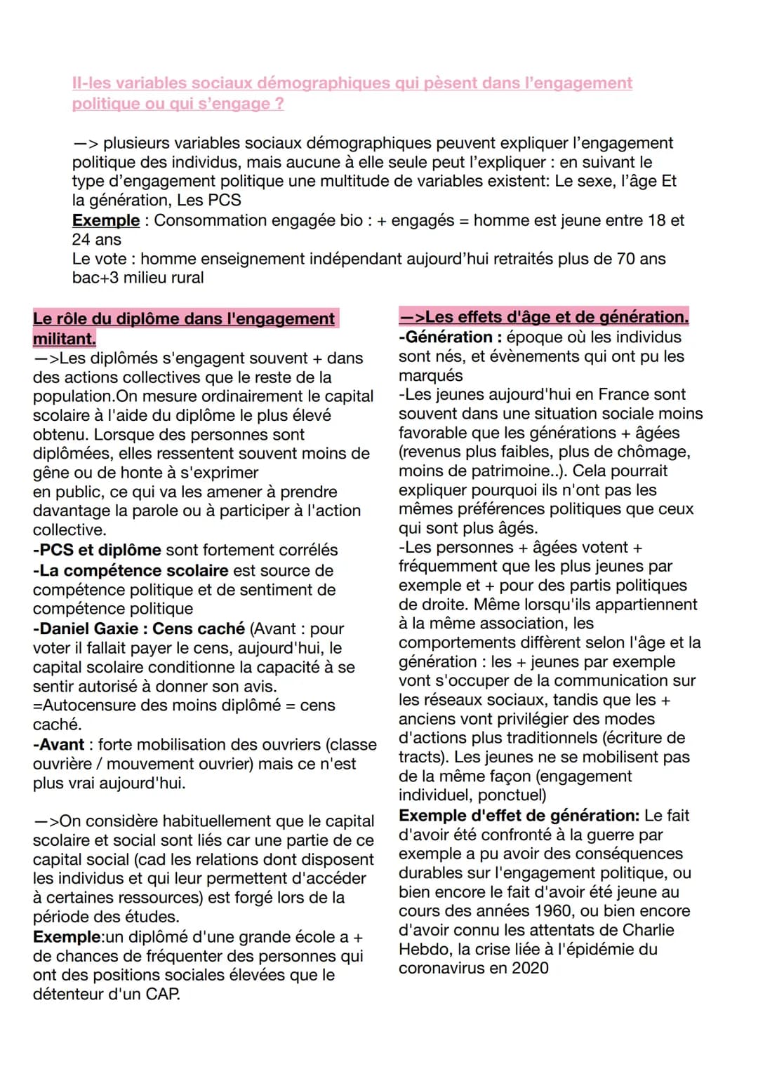 SCPO1: Comment expliquer l'engagement politique dans les sociétés démocratiques
I-Comment et pourquoi les individus
s'engagent-ils?
->Le pol