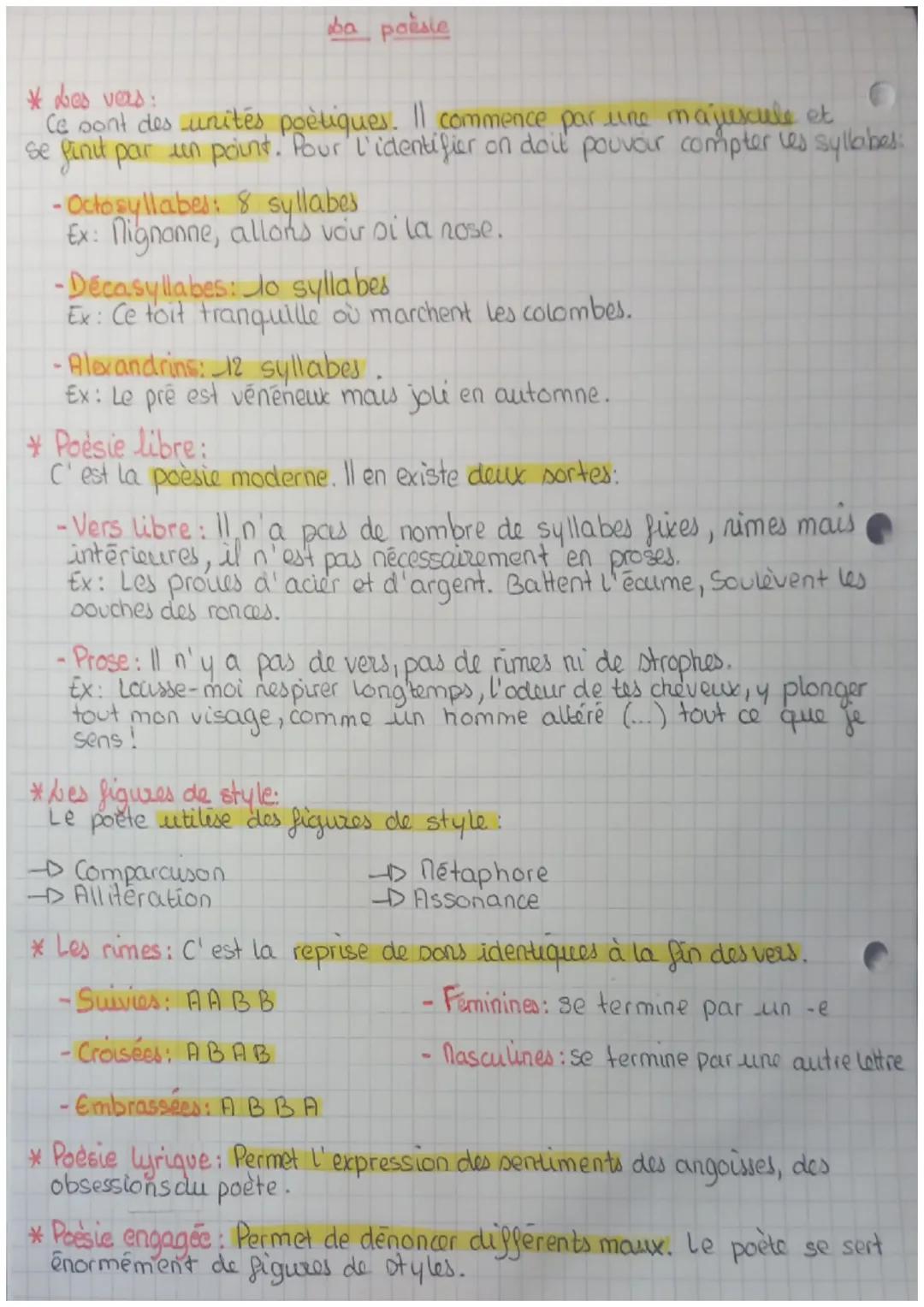 * bes vas:

ba poesie

Ce sont des unités poètiques. Il commence par une majuscule et
se finit par un point. Pour l'identifier on doit pouvo
