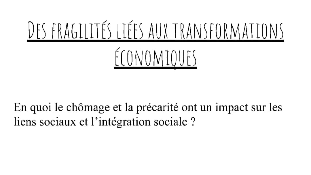 Comprendre les Conséquences du Chômage et des Crises Économiques