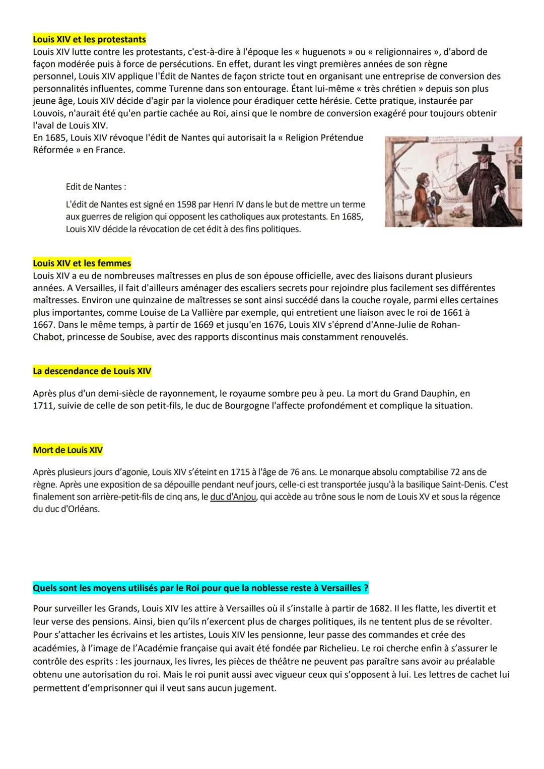# Biographie courte de Louis XIV

Roi de 1643 à 1715, Louis XIV est né le 5 septembre 1638 à Saint-Germain-en-Laye, et décédé le 1er septemb