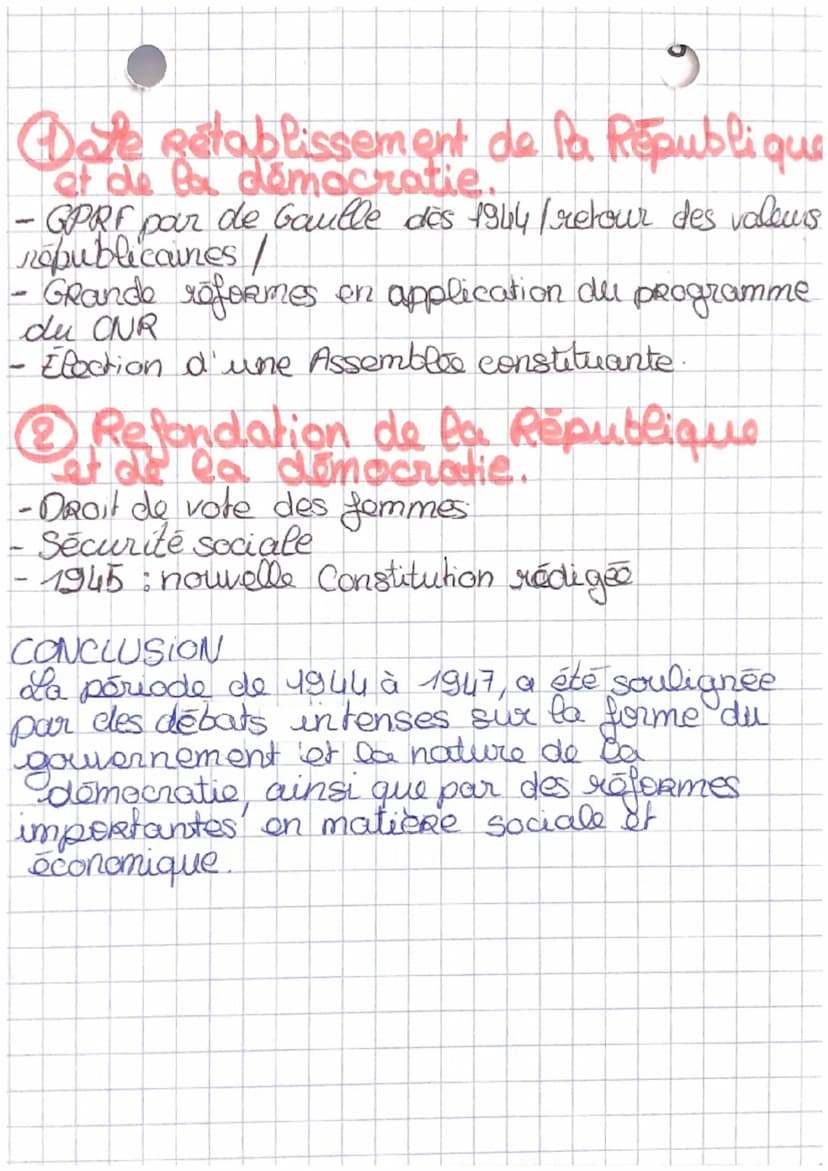 Chapitre
g ● HISTOIRE
Cates importantes
1944 La France est libéréé de l'Occupation
allemande et du régime de Vichy.
1944 - des fammes obtien