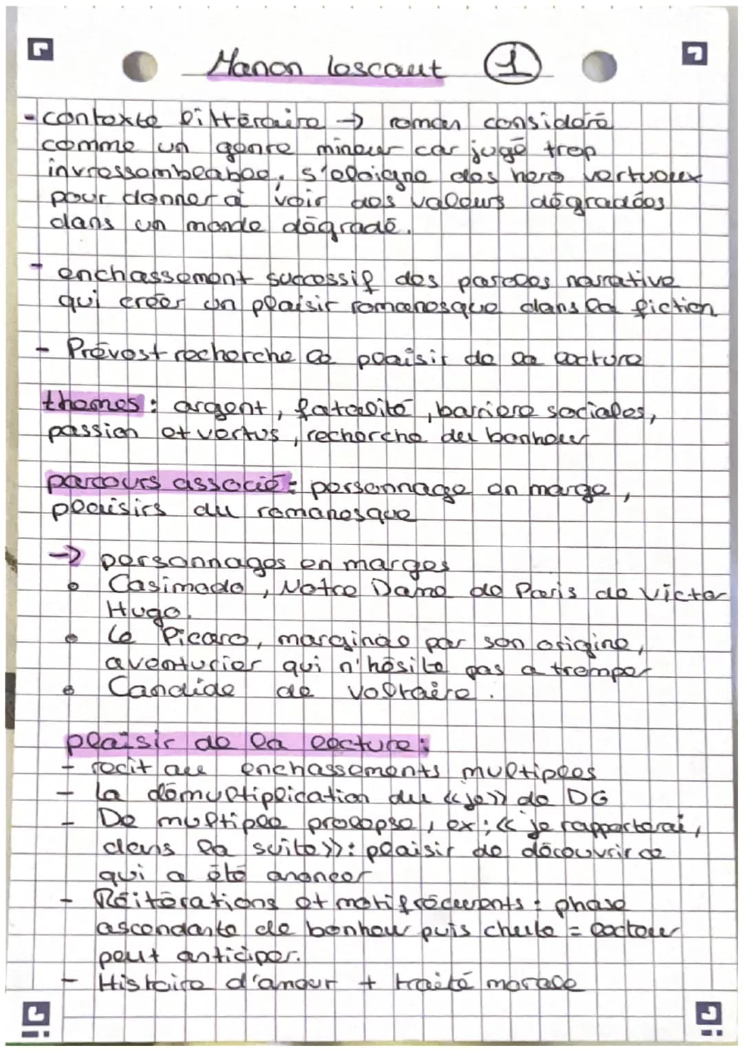 Manon Lescaut
1
-contexte littéraire -) roman considere
comme
genre mineur car jugé trop
invressemblable, seloigne des here vertudeex
pour d