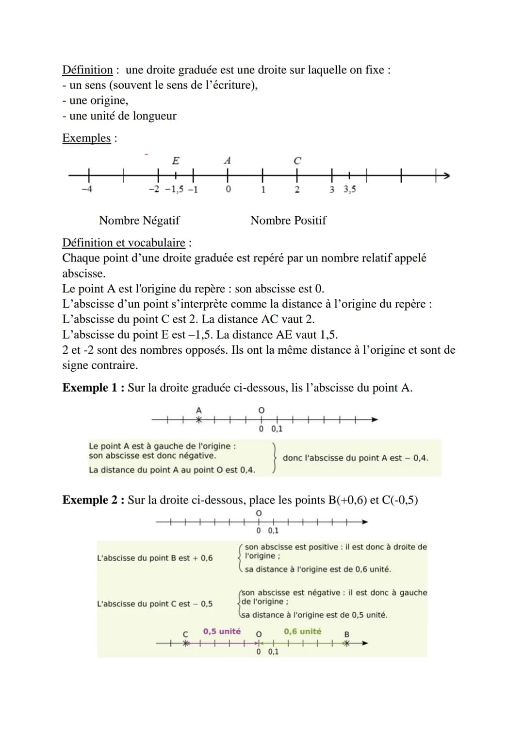 0
FICHE LECON
Séquence n°.....:
Notion de nombres relatifs
I) Définitions
Définition:
un nombre relatif est formé d'un signe + ou - et d'un 