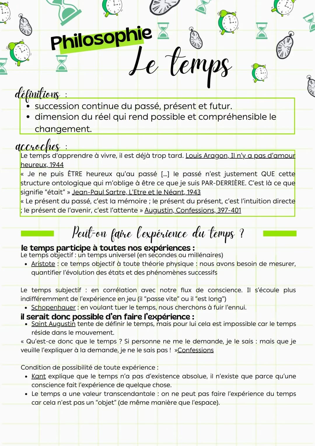 Philosophie, Le Temps