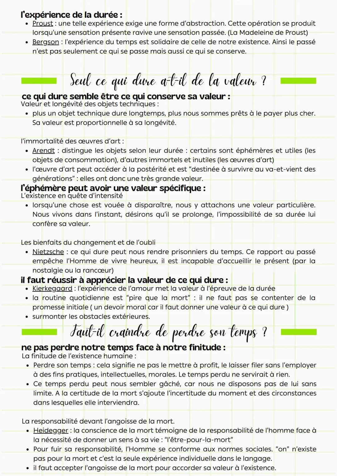 Philosophie
définitions:
Le temps
• succession continue du passé, présent et futur.
• dimension du réel qui rend possible et compréhensible 
