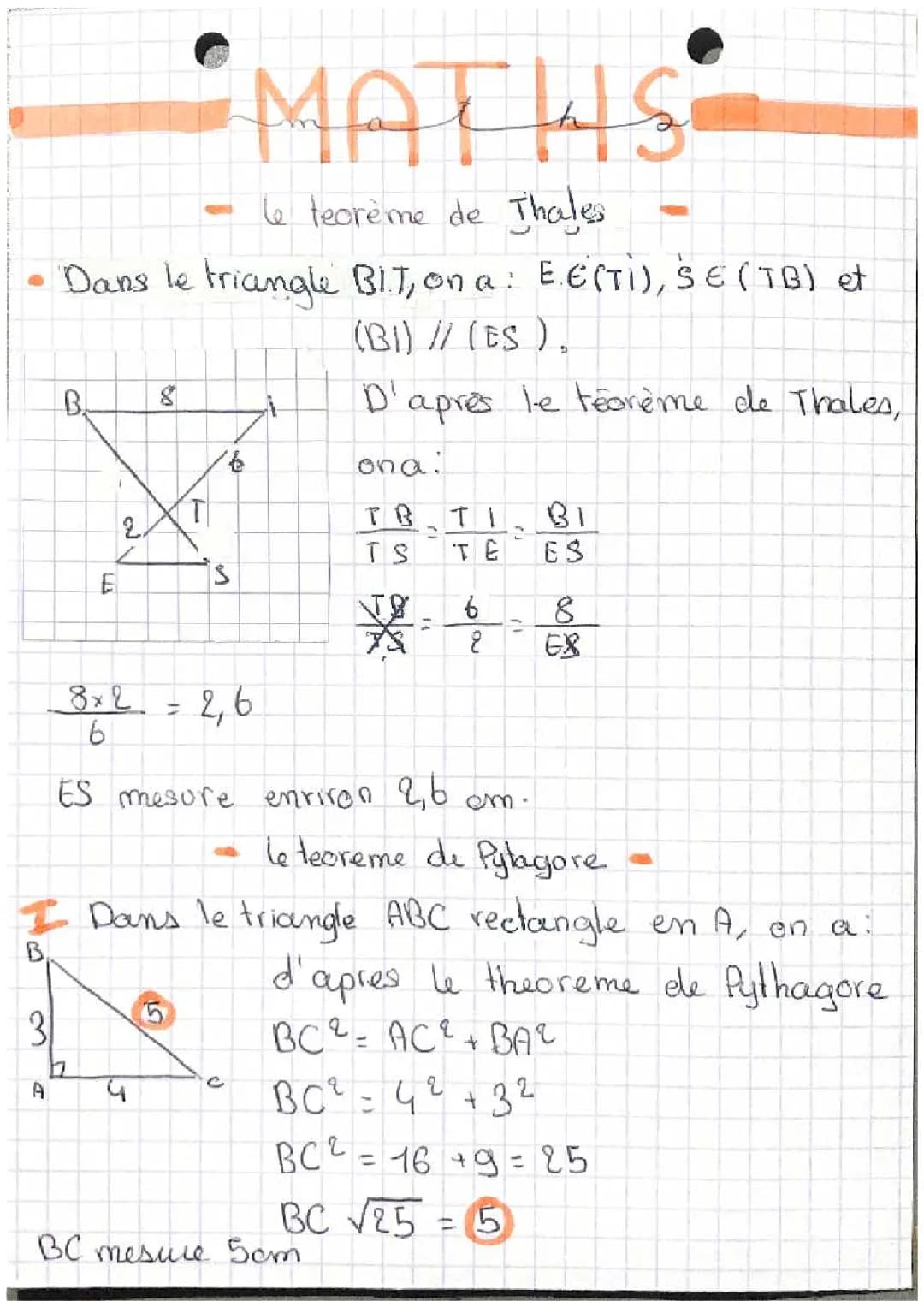 Découvre le Théorème de Thalès et Pythagore pour les 3ème et 4ème