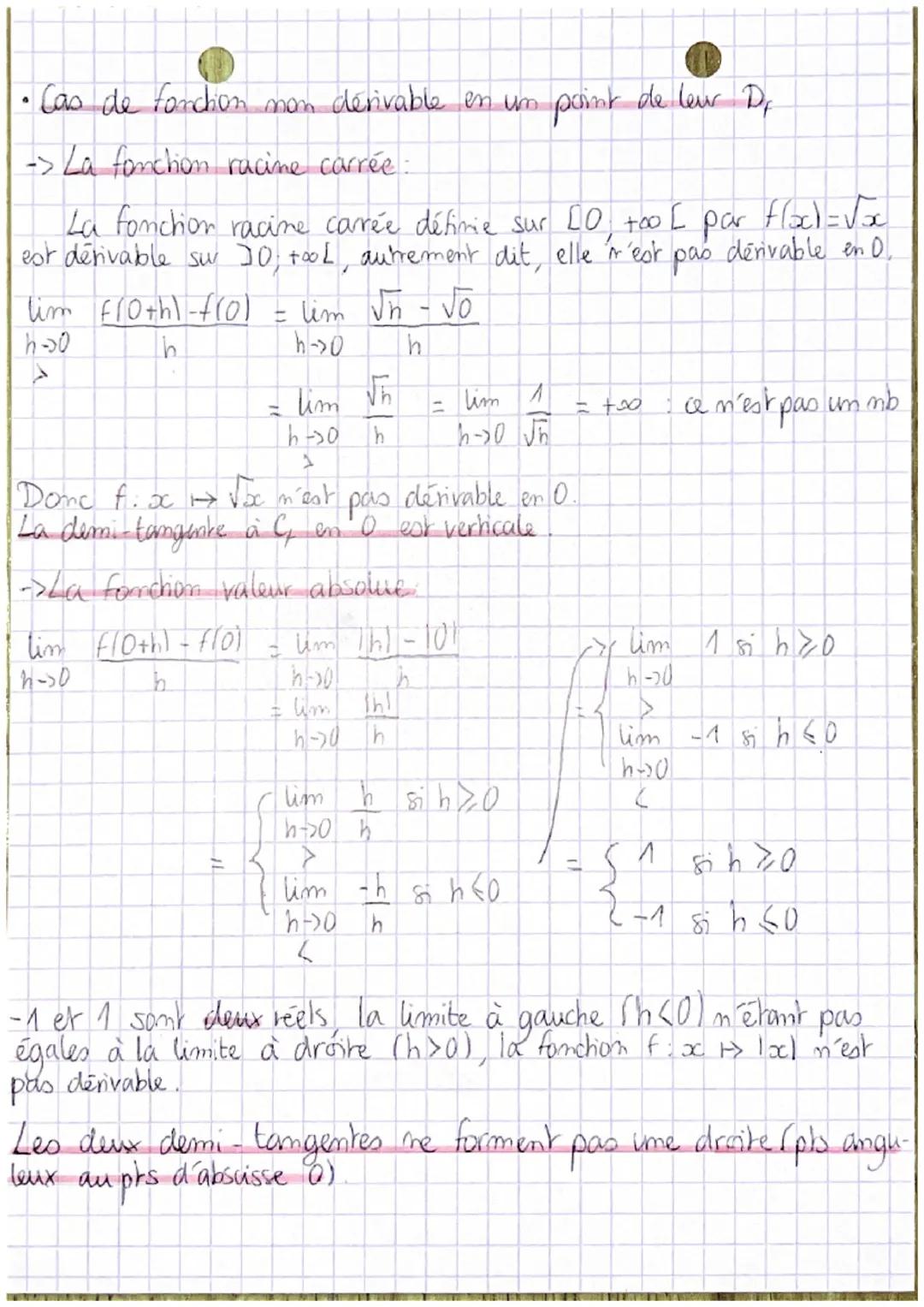 • •
# MATHS
DERIVATION:

•Taux de variation (= coef, dir = taux d'accroissement) de f entre
a er a+h:

r(h) = $\frac{f(a+h) -f(a)}{h}$

Ex: 