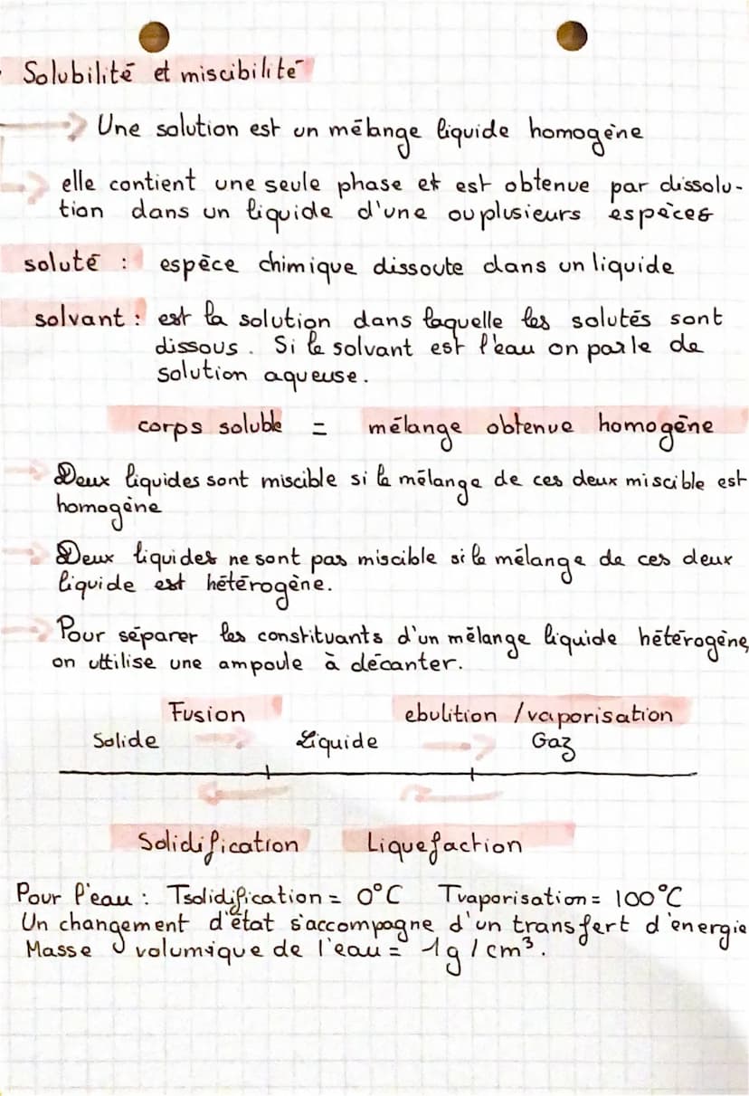 m
e
• A l'échelle microscopique, la matière est constitué d'espèces
chimique
Un
corp pur est constitué d'une seule espèce chimique
Un mélang