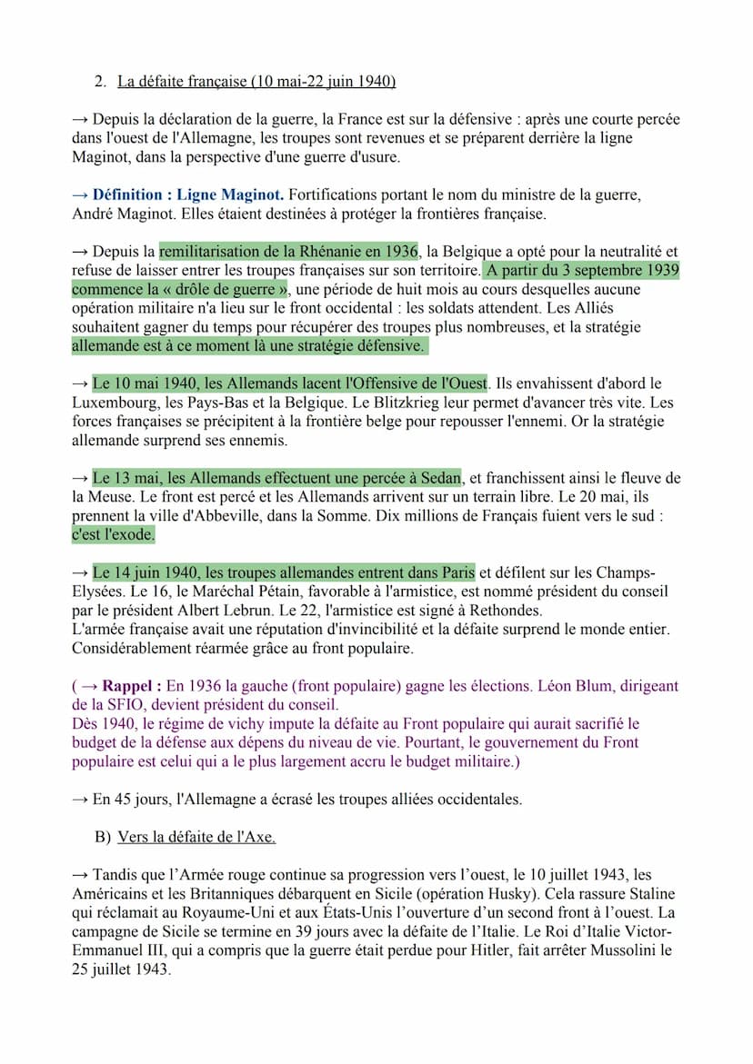 CHAPITRE 3: La Seconde Guerre Mondiale.
INTRODUCTION : L'entrée dans la Seconde Guerre mondiale correspond à
l'apogée des totalitarismes. El