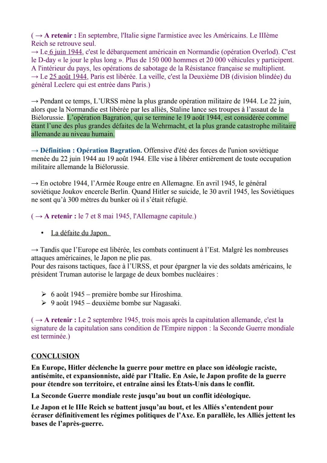 CHAPITRE 3: La Seconde Guerre Mondiale.
INTRODUCTION : L'entrée dans la Seconde Guerre mondiale correspond à
l'apogée des totalitarismes. El