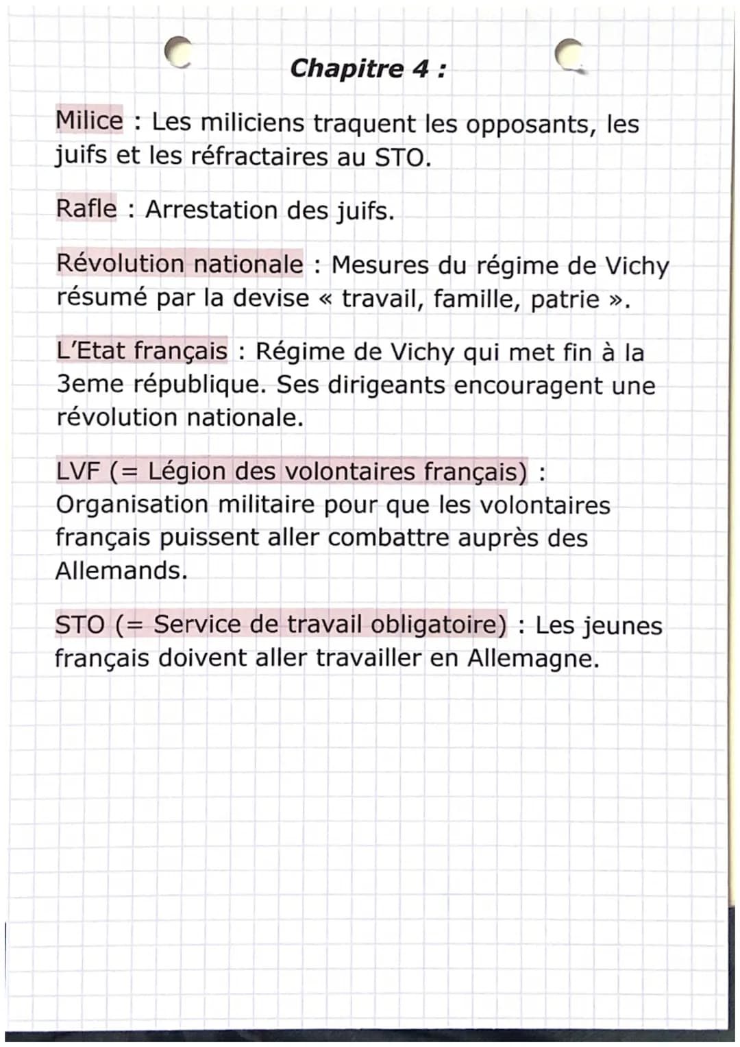 Chapitre 3 :
Axe: Camp comprenant l'Allemagne, l'Italie et le
Japon.
Alliées: Camp comprenant le Royaume-Unis et la
France (puis par la suit