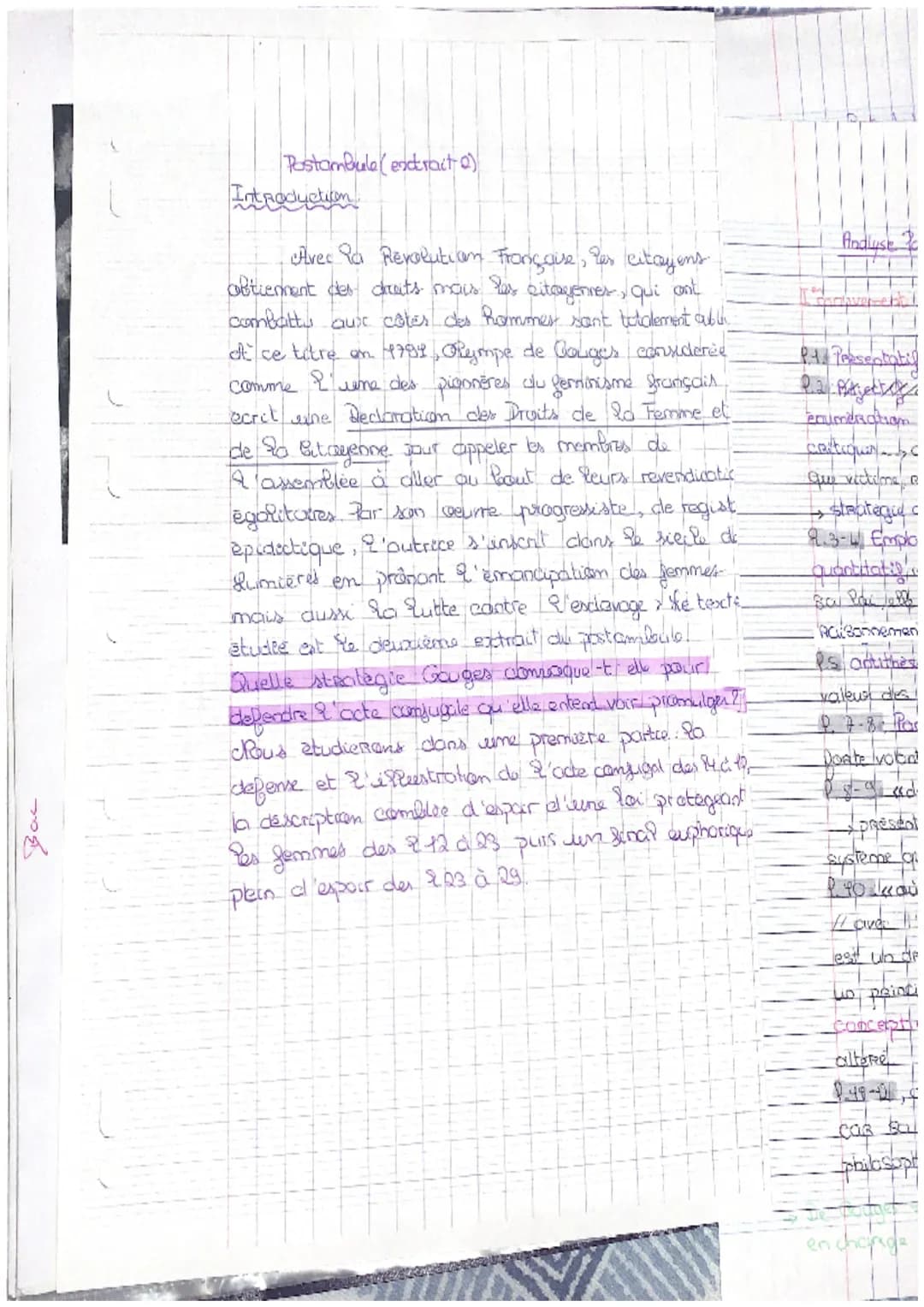 รวม
Postambule endtrait 0)
Introduction
Avec la Revolution Française, les citoyens.
obtiement des- duits mais les citoyennes, qui ont
combat
