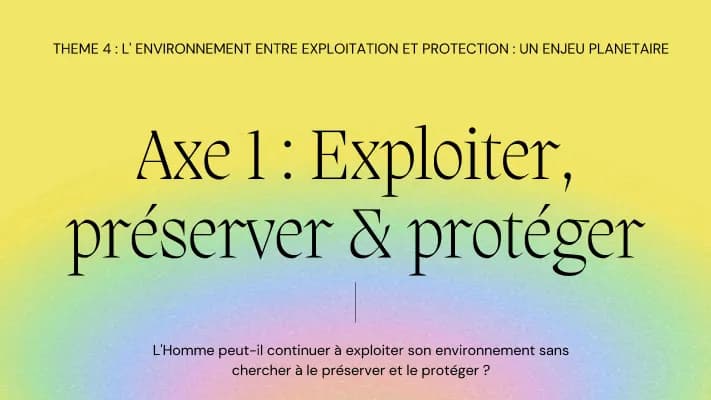 Know HGGSP - Thème : environnement (Axe 1) thumbnail